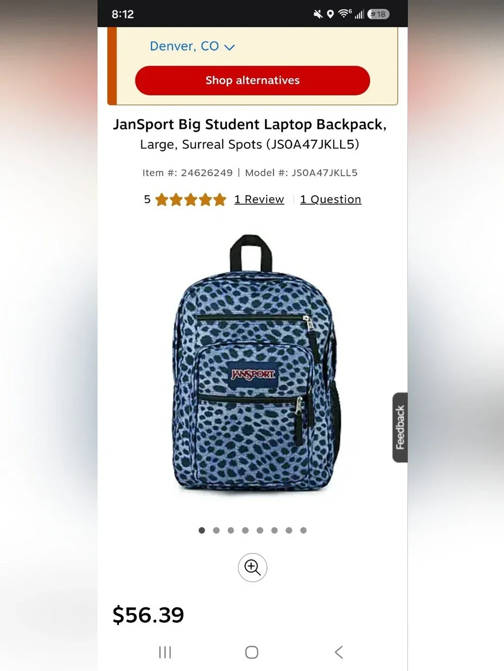 JanSport Backpack NEW